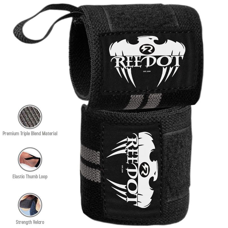 wrist-wraps-black-gray Wrist Wraps Black and Gray