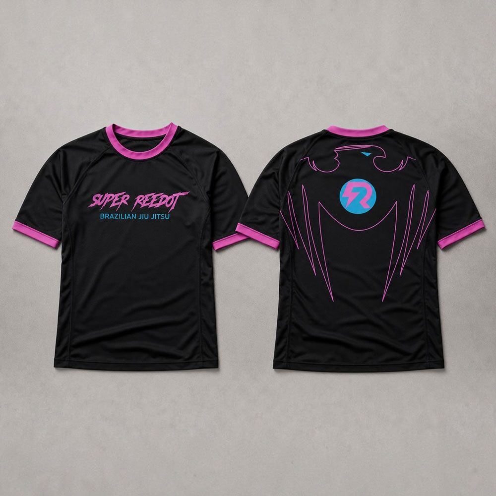 Gym-Logo-BJJ-Rash-Guard-–-Front-and-Back-Design Custom Gym Logo BJJ Rash Guard – Front and Back Design Reedot Sports